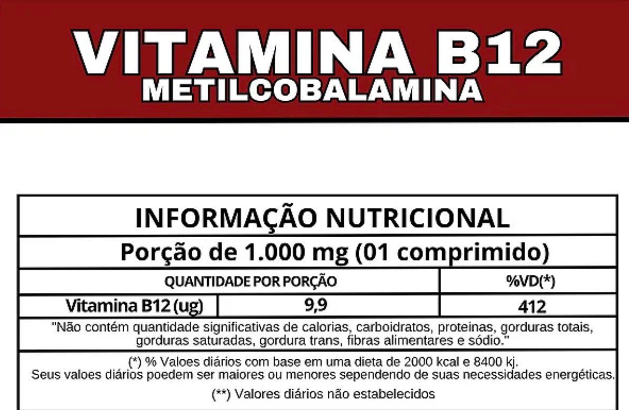 Vitamina B12 120 cápsulas