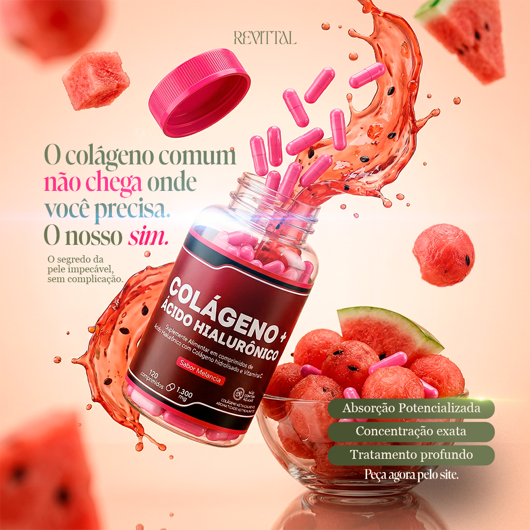 Colágeno + Ácido Hialurônico 120 cápsulas