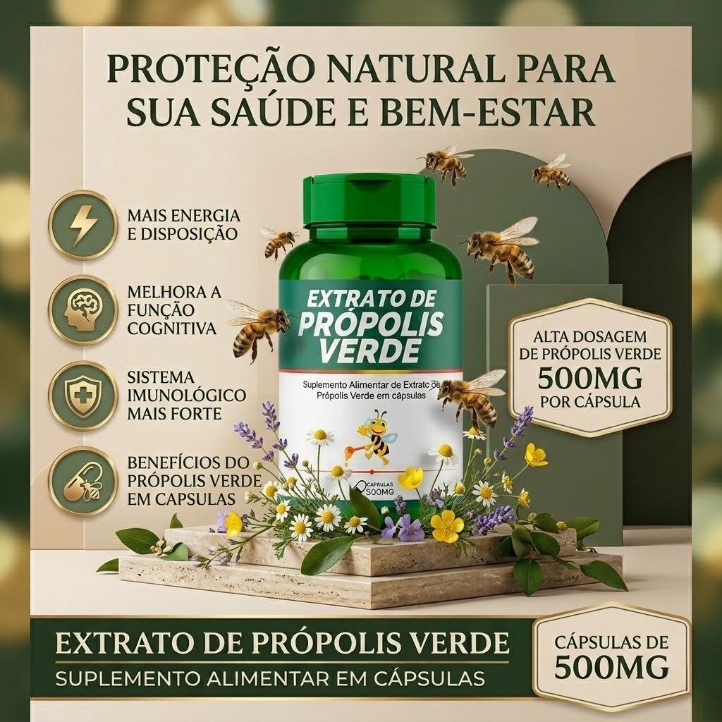 Extrato de Própolis Verde 120 cápsulas